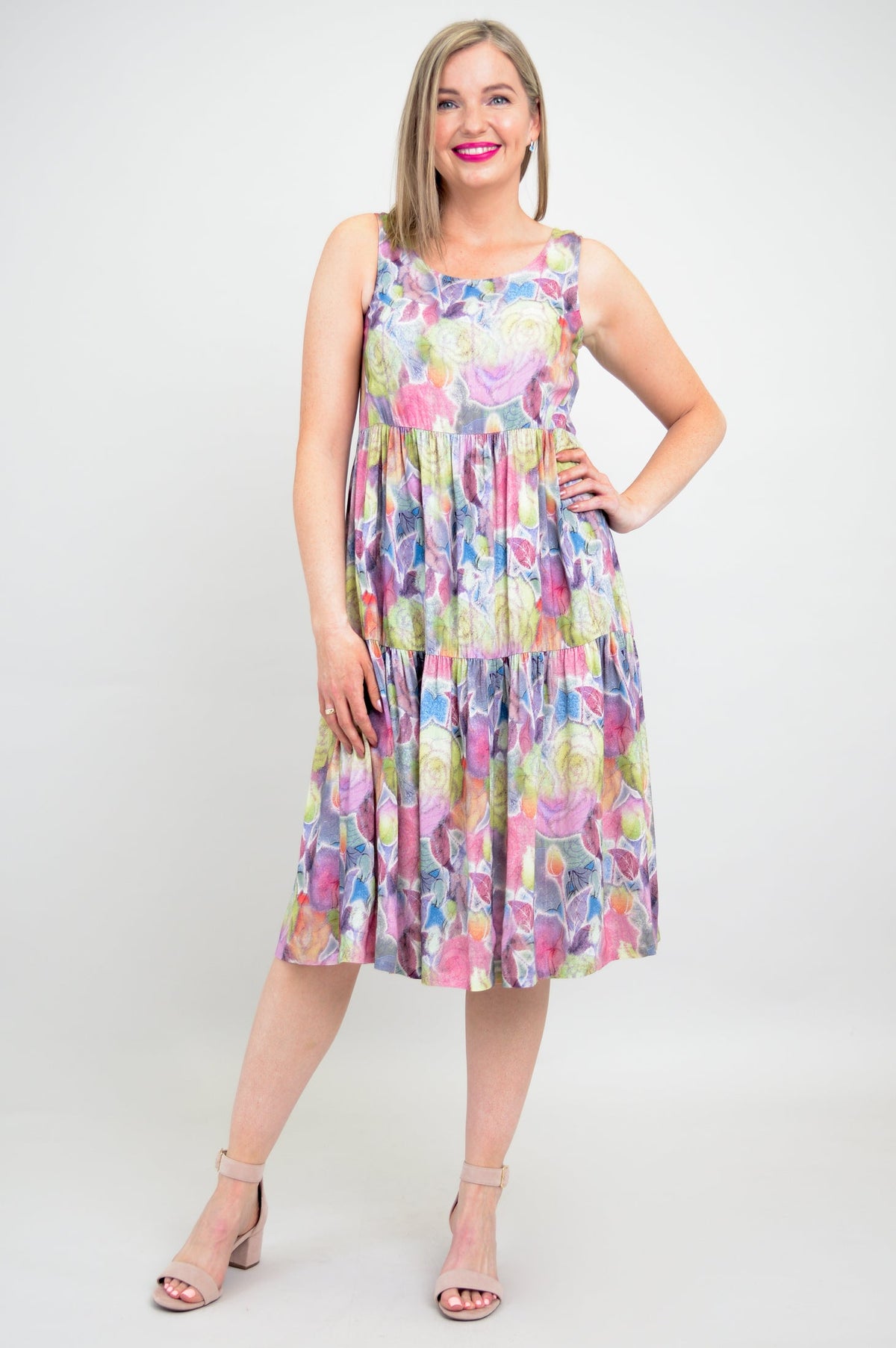 Juni Dress, Rosebud, Linen Bamboo - Final Sale