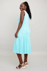 Juni Dress, Turquoise, Linen Bamboo