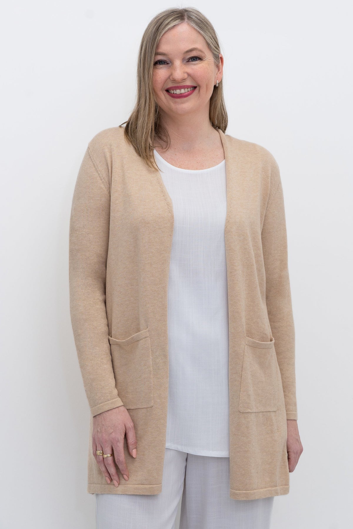 Justine Sweater, Natural, Cotton