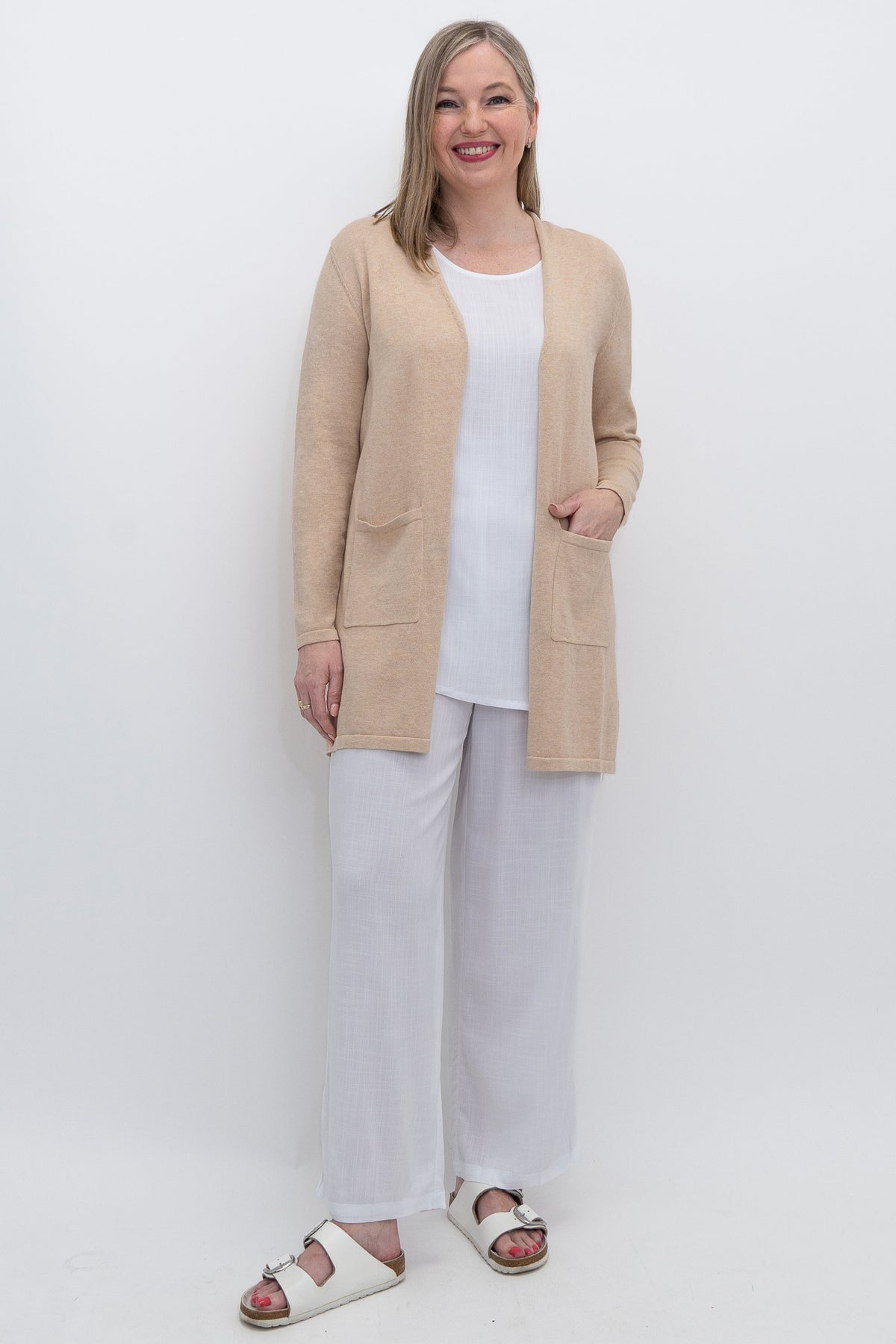 Justine Sweater, Natural, Cotton