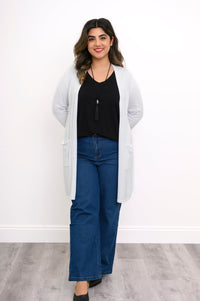 Justine Sweater, White, Bamboo Cotton