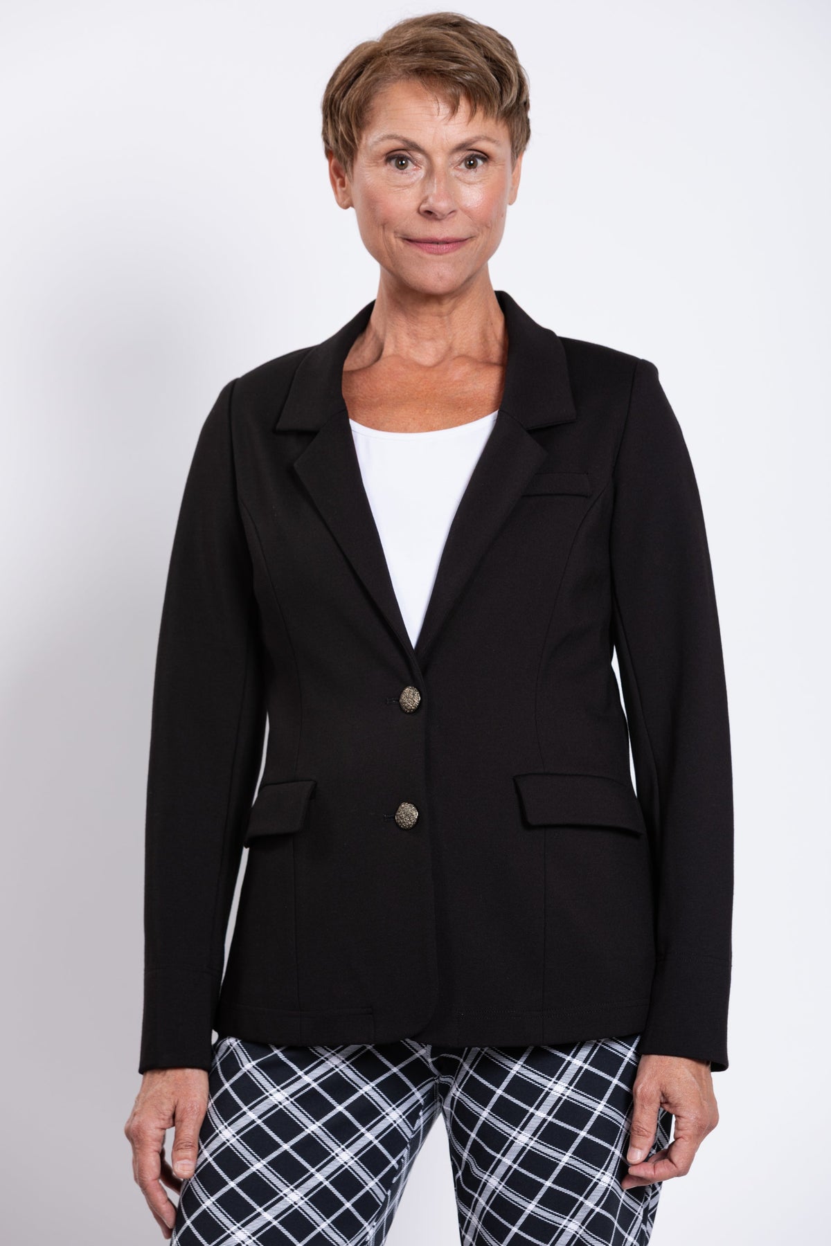Kacey Blazer, Black, Modal