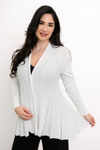 Karen Cardigan, White, Cotton