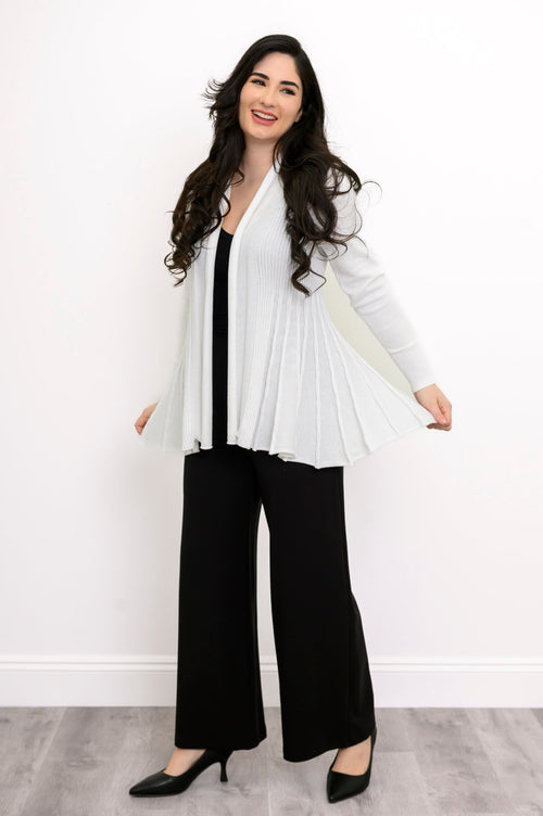 Karen Cardigan, White, Cotton