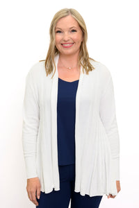 Karen Cardigan, White, Cotton