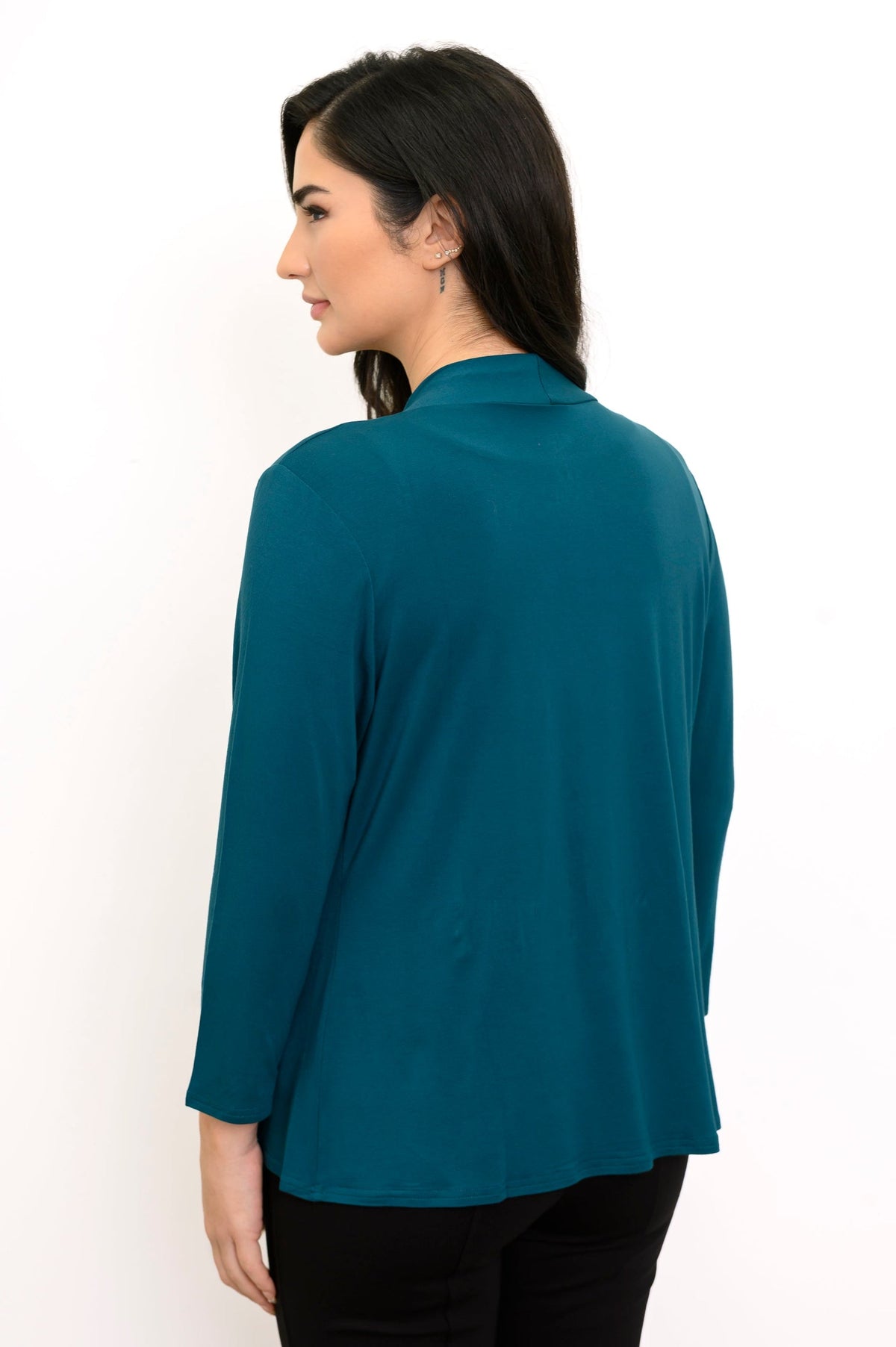 Kathy Jacket, Teal, Bamboo