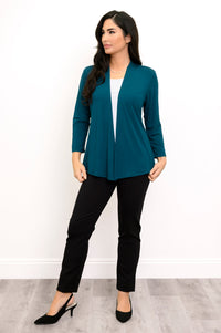 Kathy Jacket, Teal, Bamboo