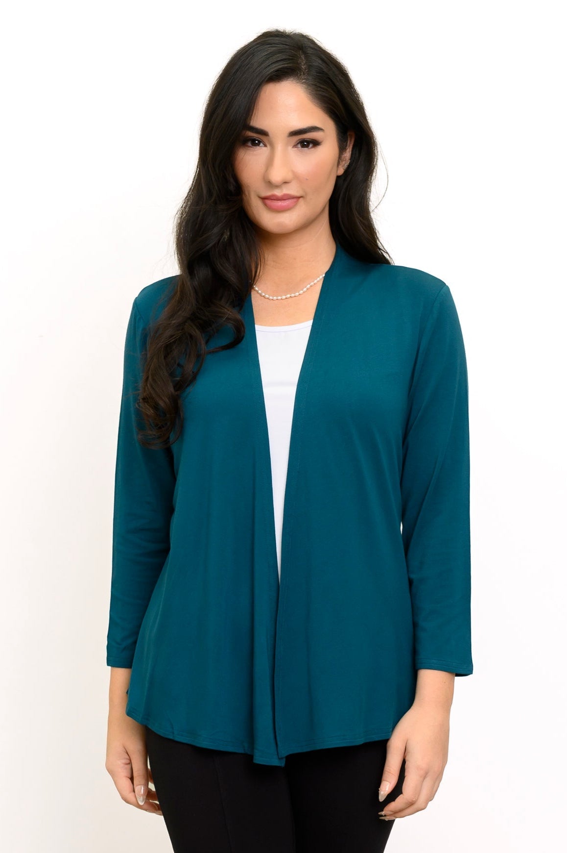 Kathy Jacket, Teal, Bamboo