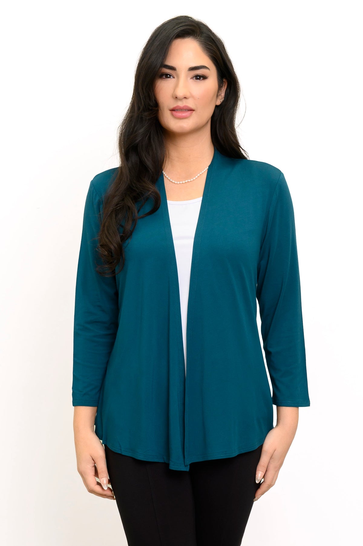 Kathy Jacket, Teal, Bamboo