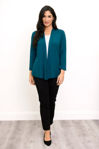 Kathy Jacket, Teal, Bamboo