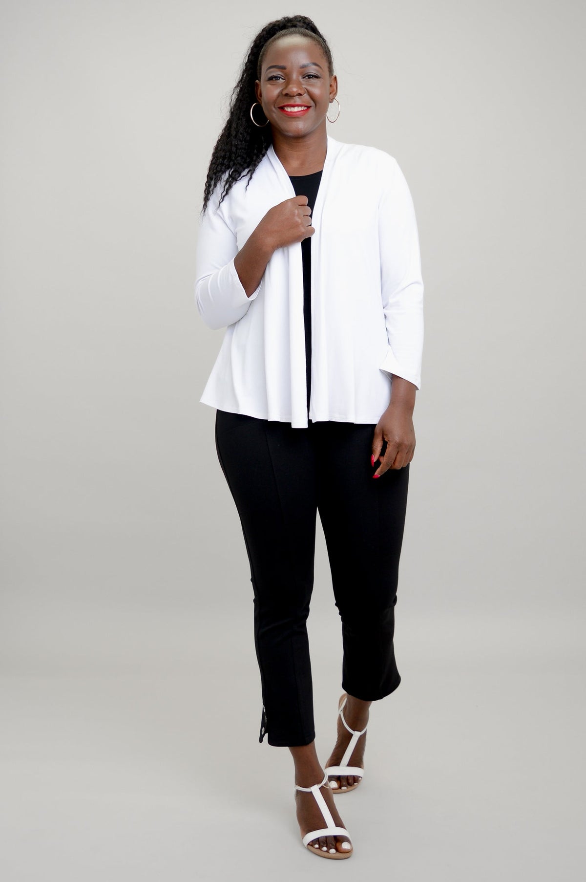 Kathy Jacket, White, Bamboo