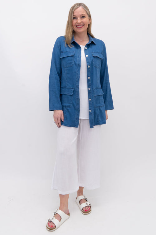 Kelly Jacket, Lightweight Tencel Denim