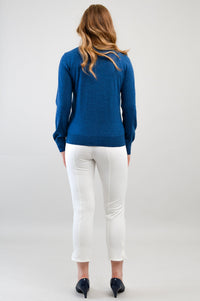 Kitten Cardigan, Blue, 100% Merino Wool