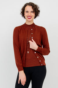 Rita Sweater, Bronze, Merino Wool