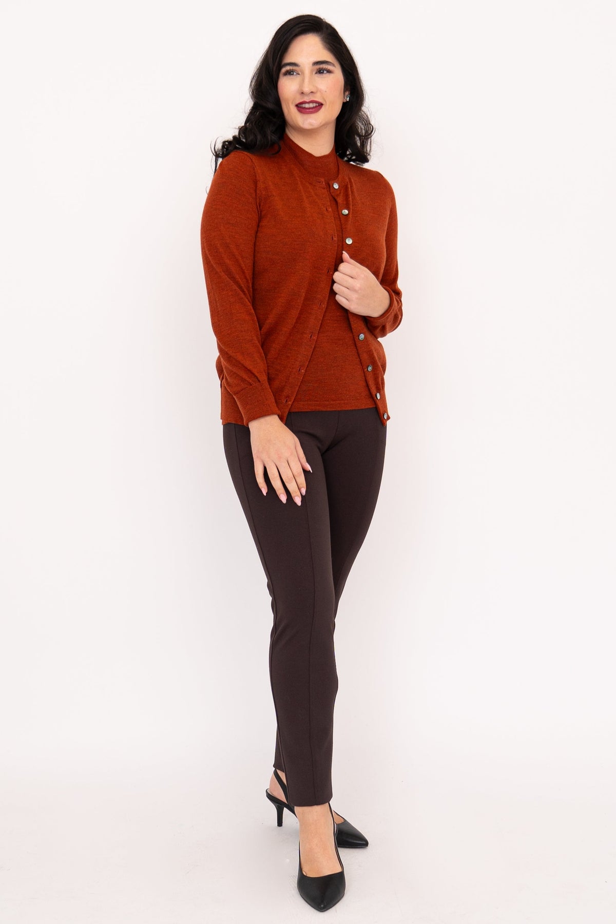 Kitten Cardigan, Bronze, Merino Wool