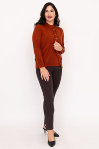Kitten Cardigan, Bronze, Merino Wool