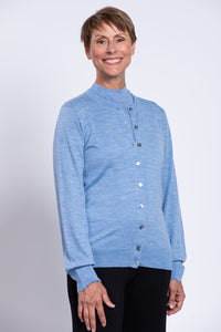 Kitten Cardigan, Soft Blue, Merino Wool