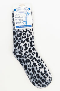 Ladies Bamboo Dress Socks, Assorted Prints