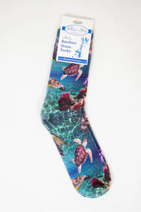 Ladies Bamboo Dress Socks, Assorted Prints