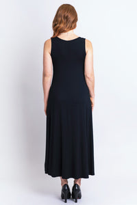 Lanai Sleeveless Dress, Black, Bamboo