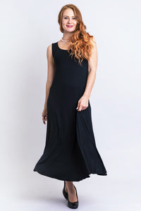 Lanai Sleeveless Dress, Black, Bamboo