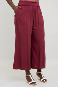 Landon Capri, Burgundy, Linen Bamboo