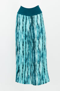 Landon Capri, Teal Tie Dye, Linen Bamboo