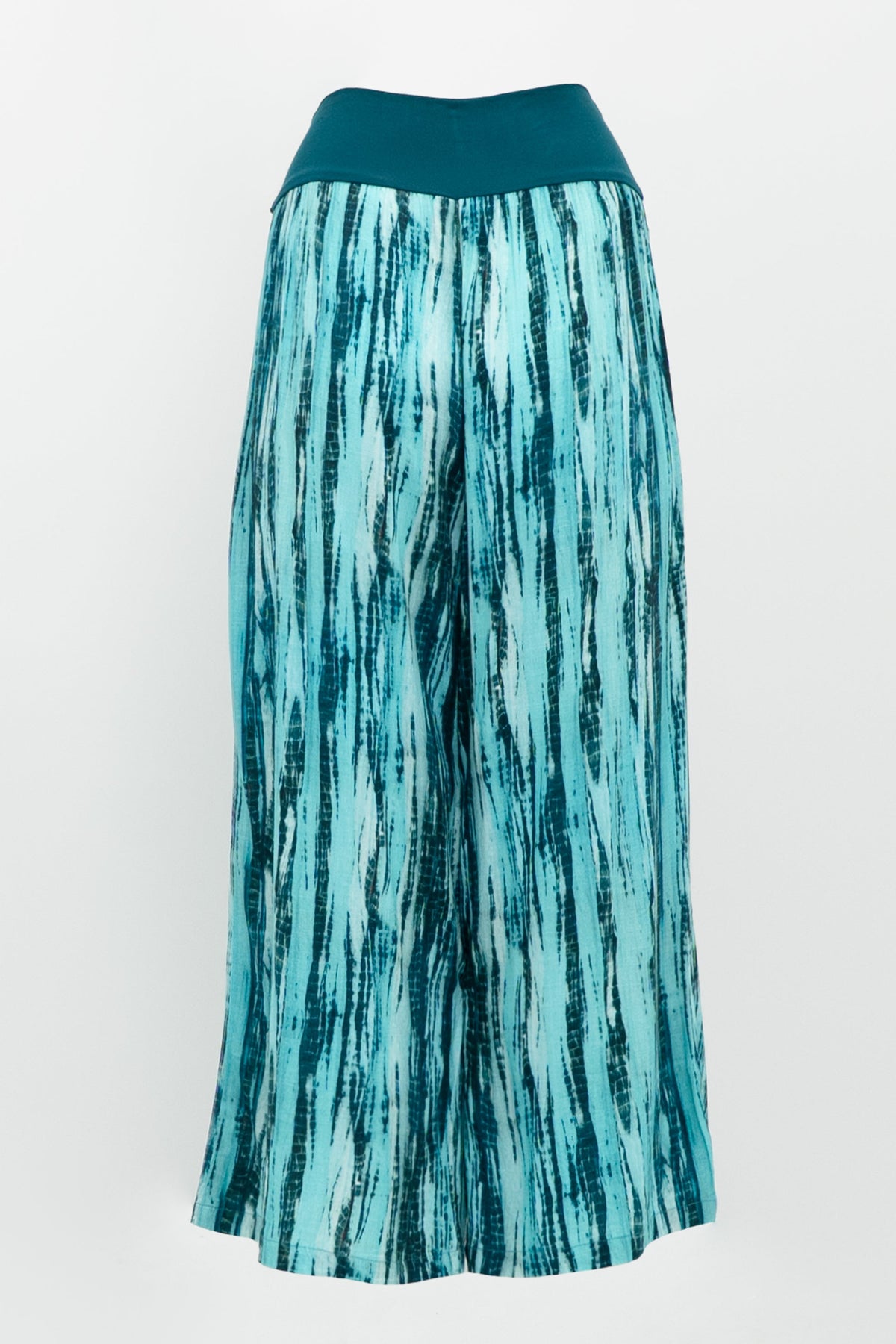 Landon Capri, Teal Tie Dye, Linen Bamboo