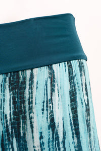 Landon Capri, Teal Tie Dye, Linen Bamboo