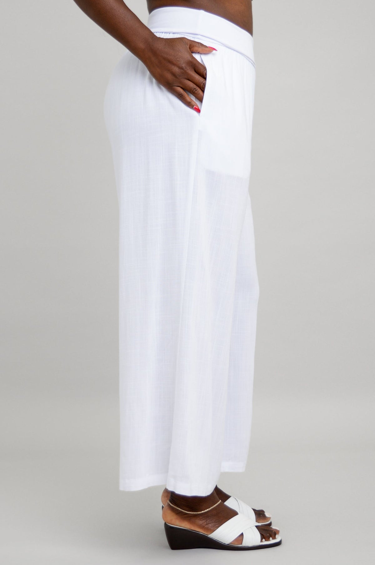 Landon Capri, White, Linen Bamboo