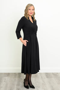 Lara Dress, Black, French Terry