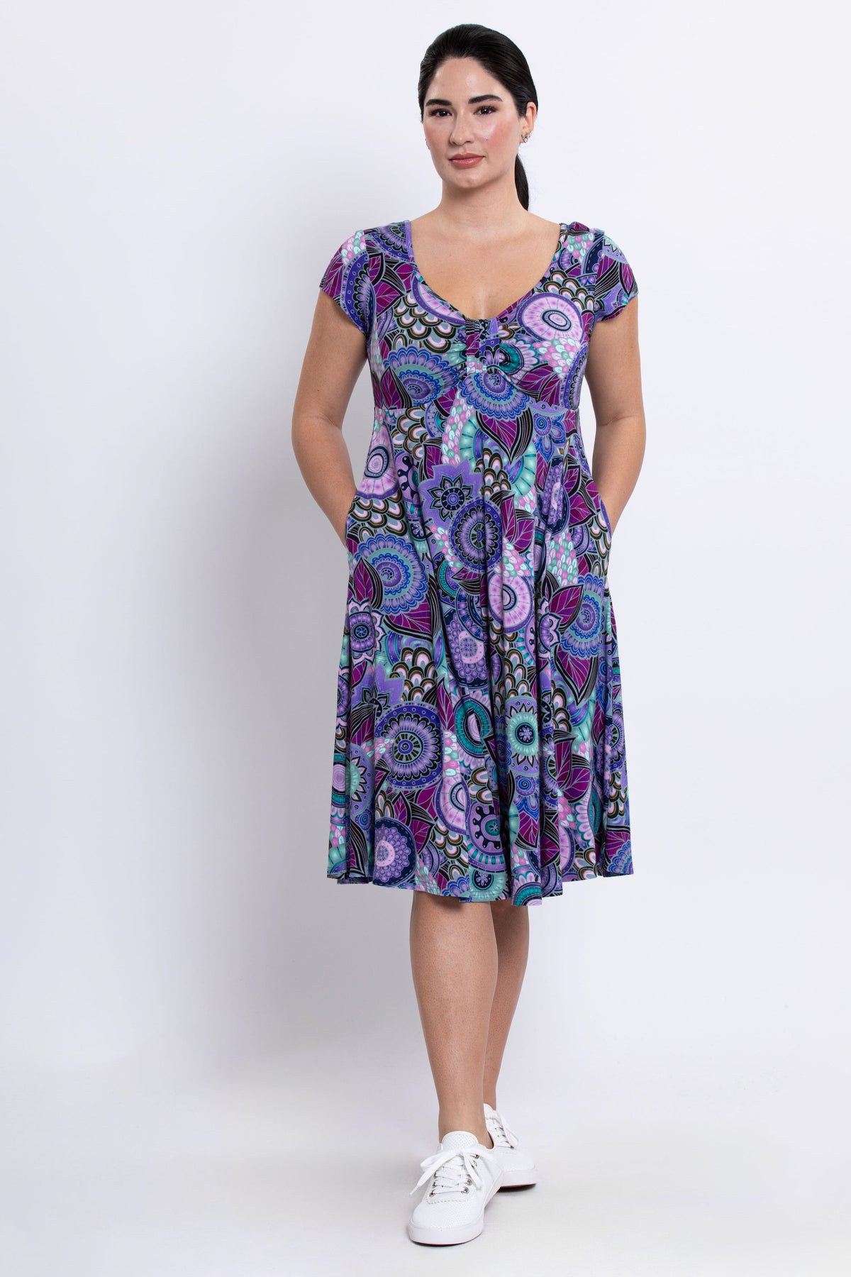 Lavon Dress, Royale Peacock, Bamboo