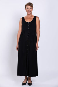 Liane Sleeveless Dress, Black, Bamboo