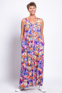 Liane N/S Dress, Violet Fiesta, Bamboo