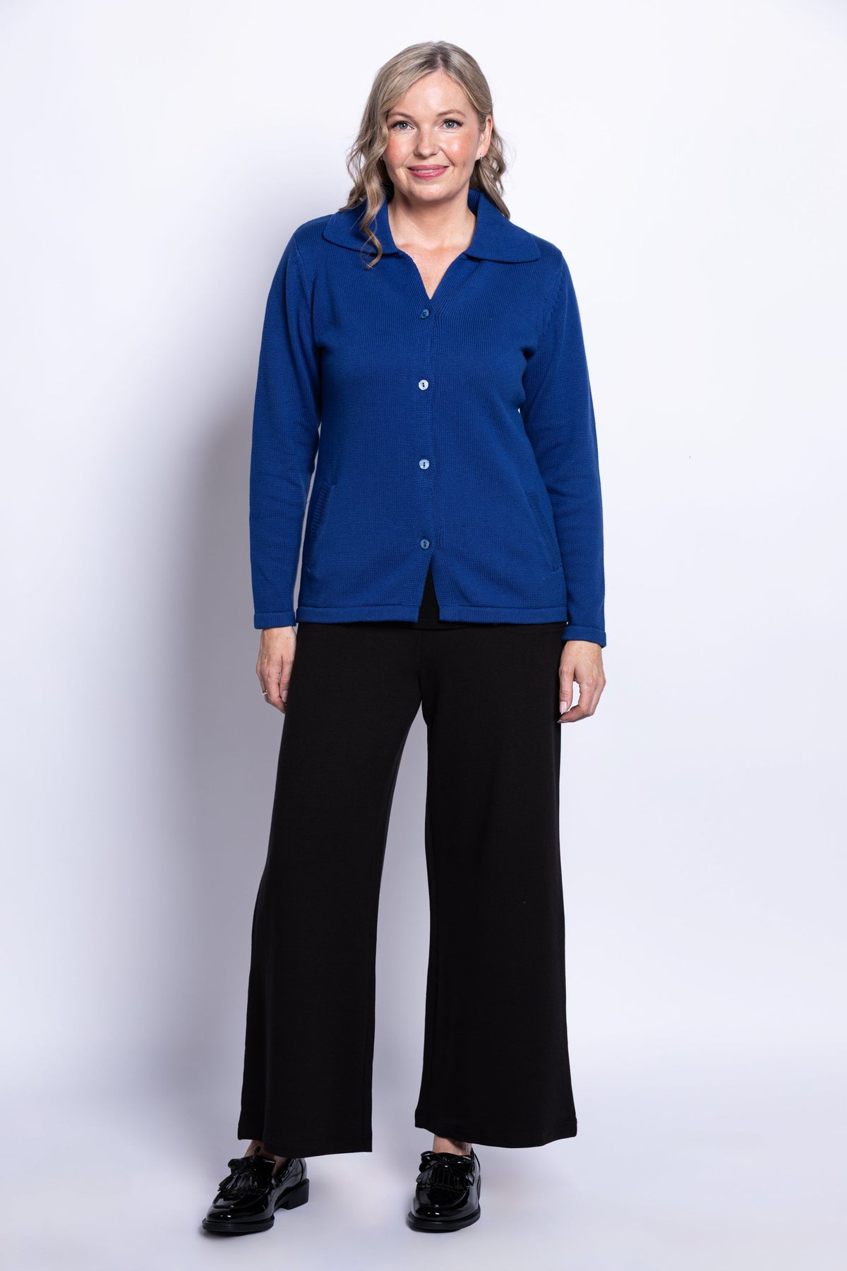 Lily Cardigan, Indigo, Cotton