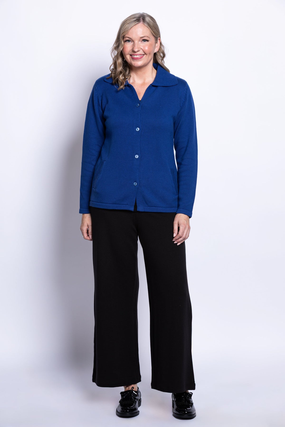 Lily Cardigan, Indigo, Cotton