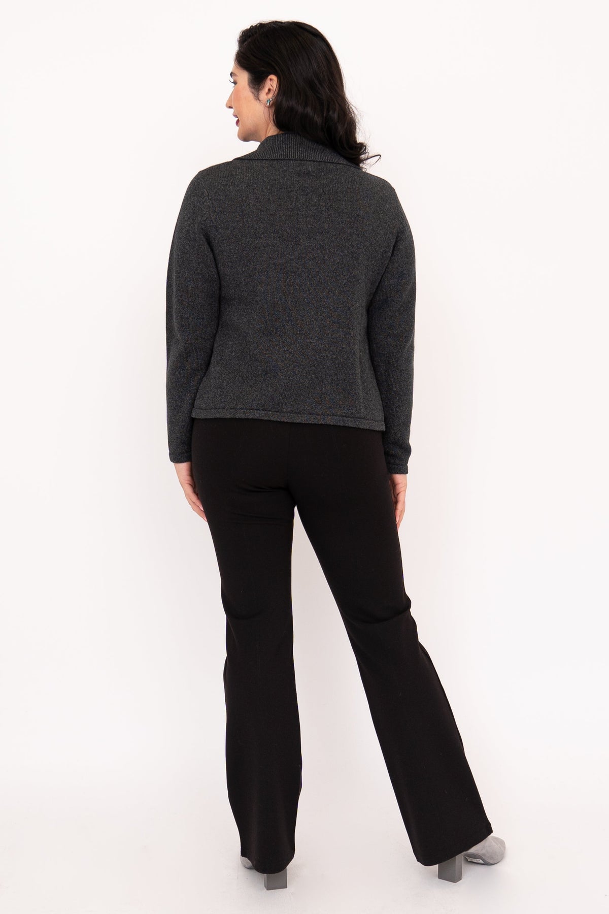 Lily Cardigan, Charcoal, Cotton