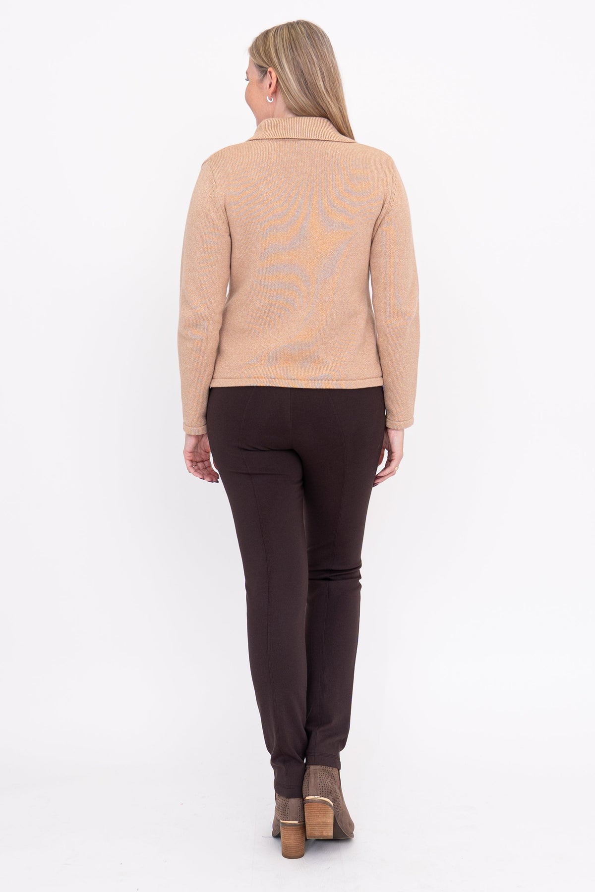 Lily Cardigan, Tan Mix, Cotton