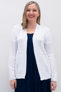 Linda Sweater, White, Cotton