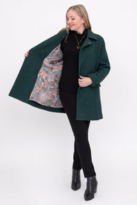 Lyon Coat, Forest, Boiled Wool