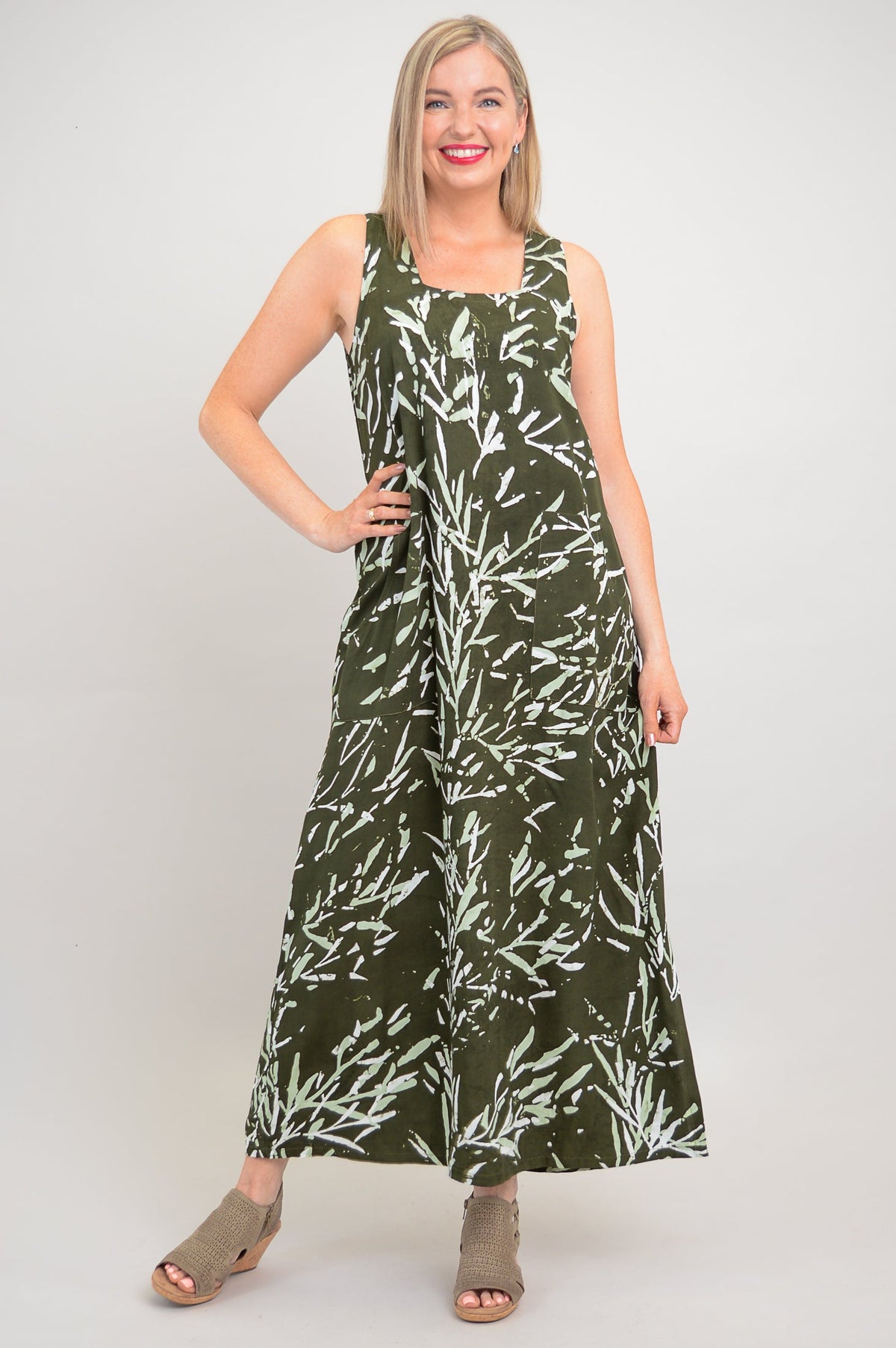 Maddie Dress, Bamboo Forest- Final Sale