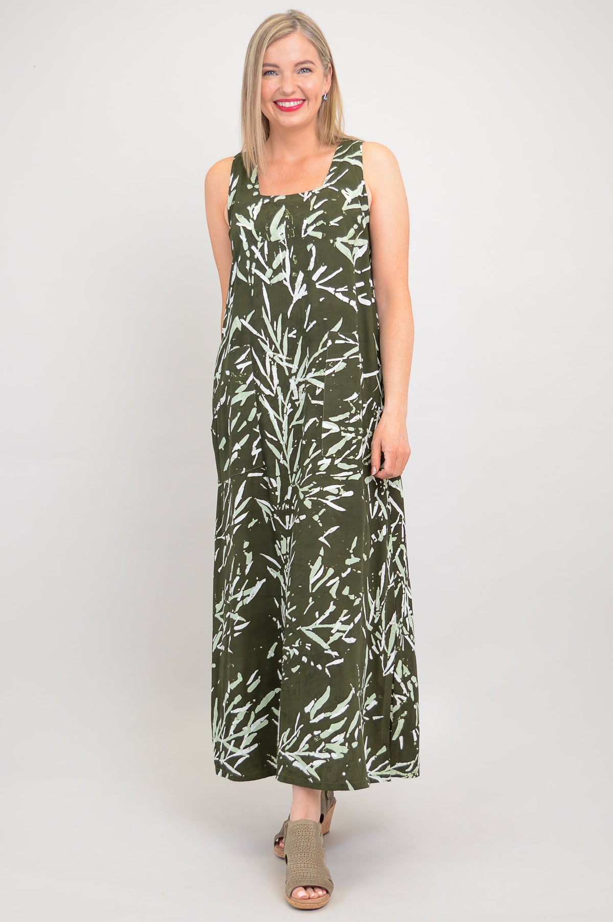 Maddie Dress, Bamboo Forest- Final Sale