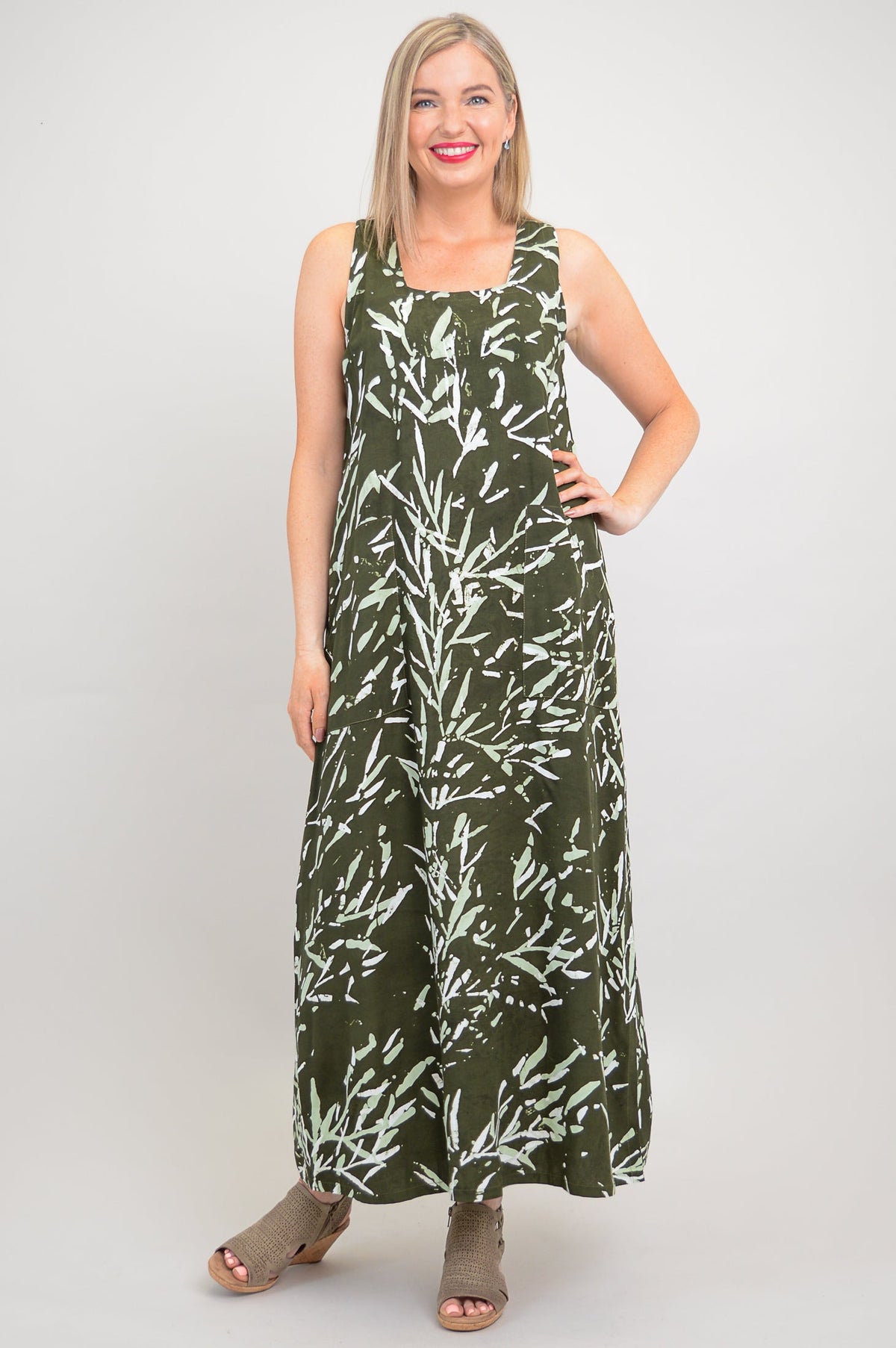 Maddie Dress, Bamboo Forest- Final Sale