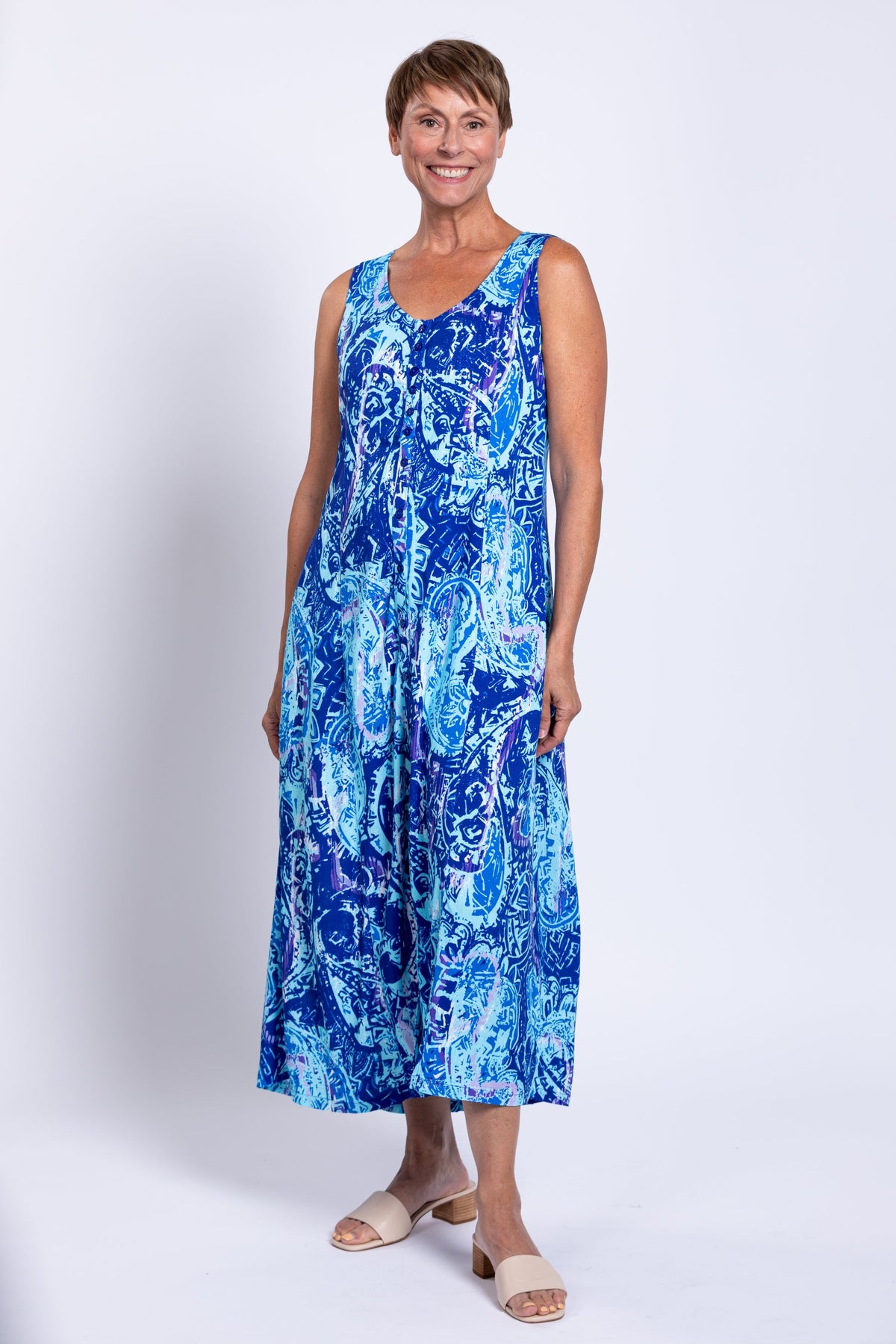 Madison Dress, Curious, Linen Bamboo