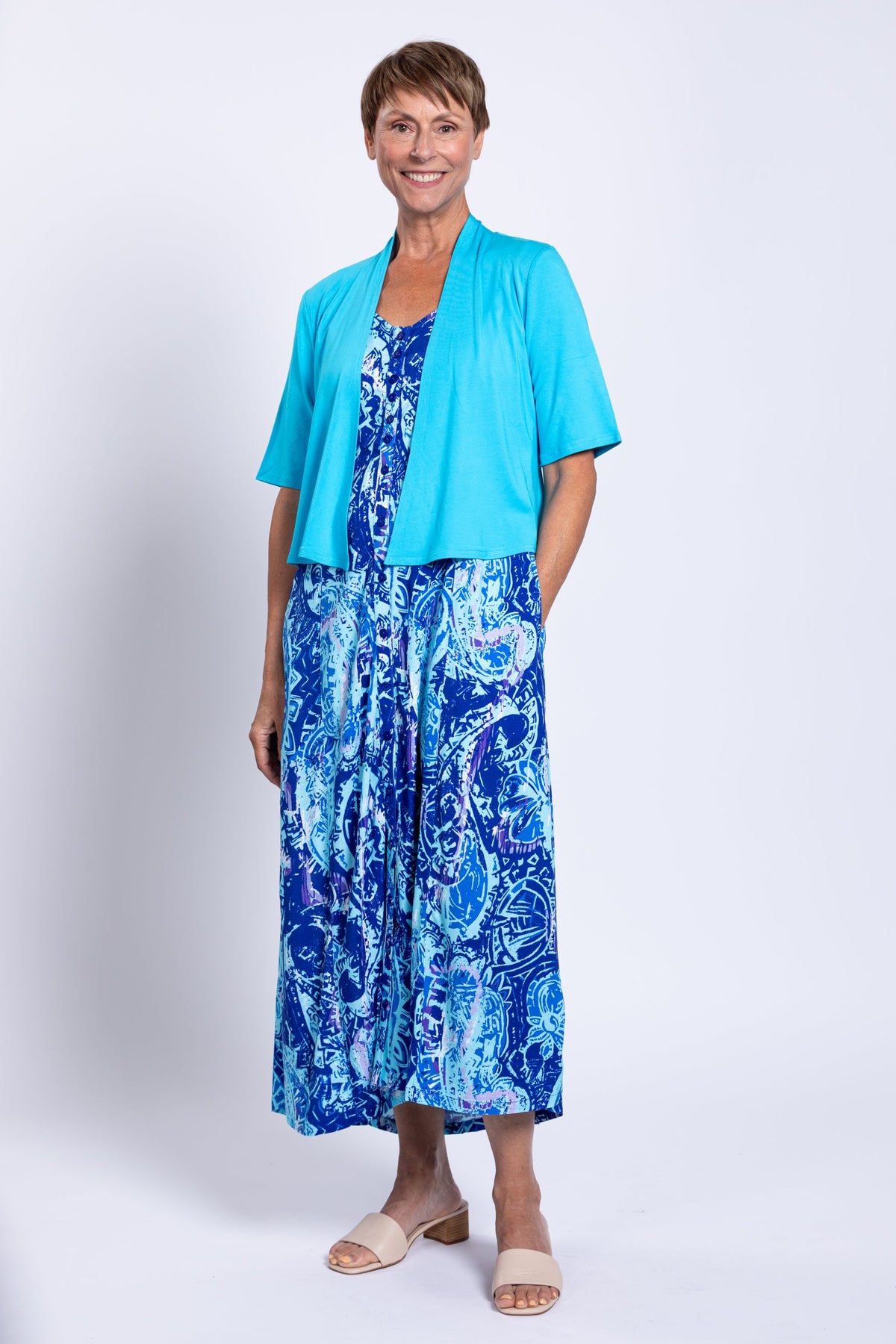 Madison Dress, Curious, Linen Bamboo