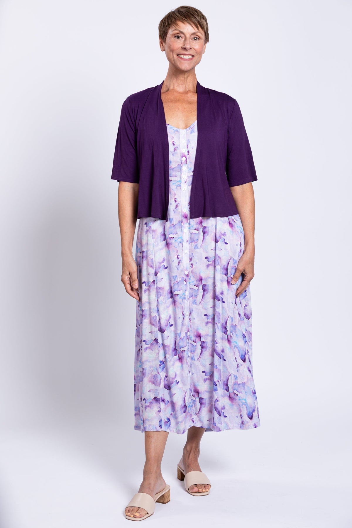 Madison Dress, Grace, Linen Bamboo