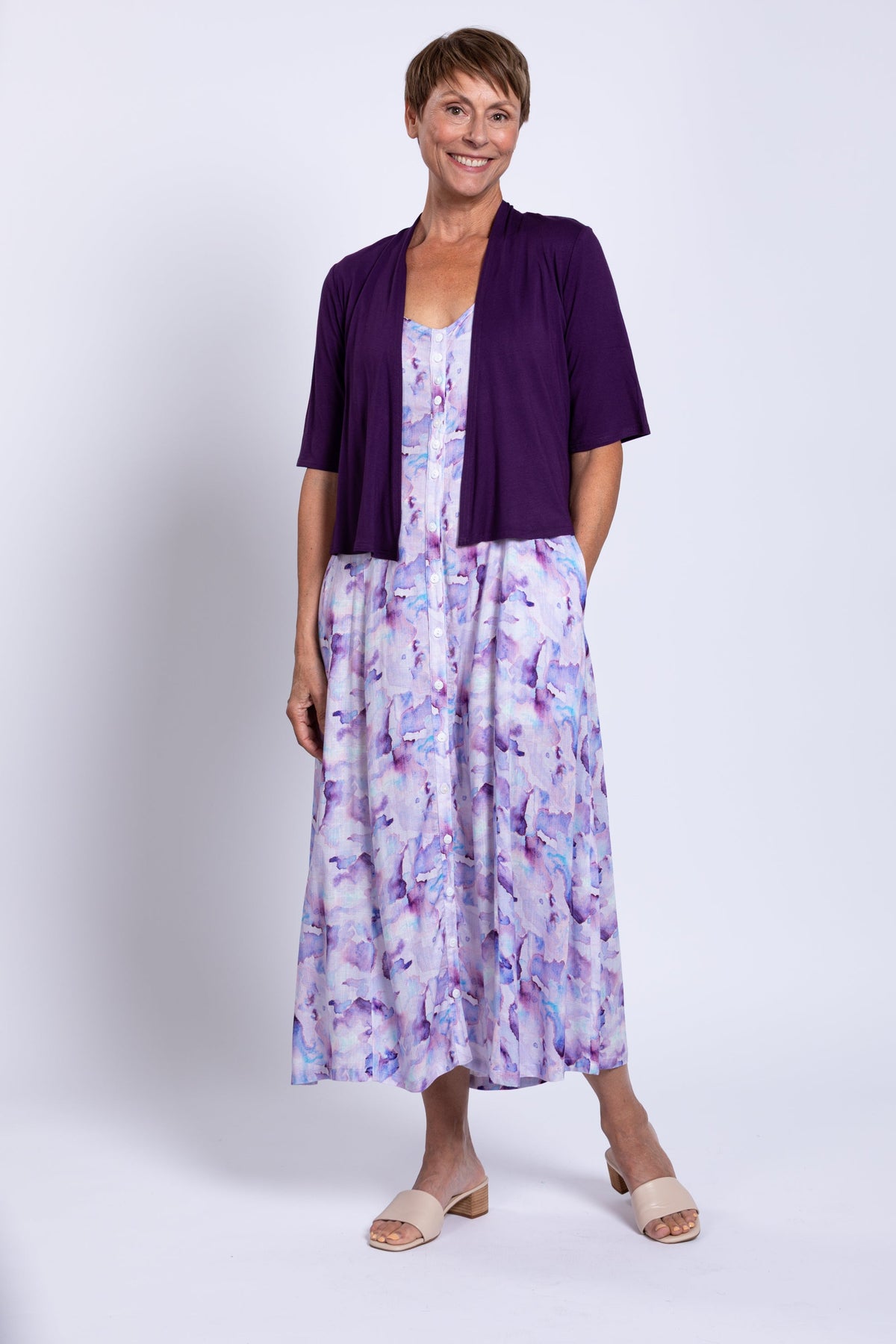 Madison Dress, Grace, Linen Bamboo