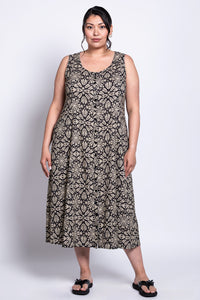 Madison Dress, Sand Ventana, Linen Bamboo