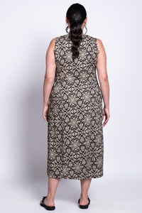 Madison Dress, Sand Ventana, Linen Bamboo