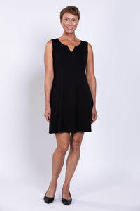 Maggie Sleeveless Dress, Black, Bamboo